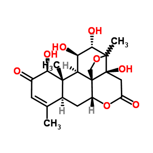 13,20-Epoxy-1beta,11beta,12alpha,14-tetrahydroxypicras-3-ene-2,16-dione Structure,64356-67-8Structure