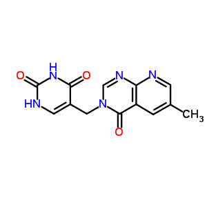 2,4(1H,3h)-pyrimidinedione,5-[(6-methyl-4-oxopyrido[2,3-d]pyrimidin-3(4h)-yl)methyl]- Structure,64600-50-6Structure