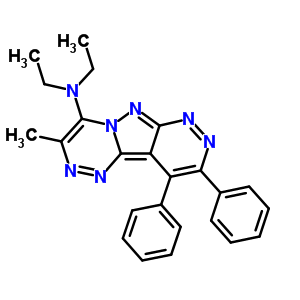 N,N-二乙基-3-甲基-9,10-二苯基-吡嗪并[3,4:3,4]吡唑并[5,1-c][1,2,4]噻嗪-4-胺結(jié)構(gòu)式_64781-63-1結(jié)構(gòu)式