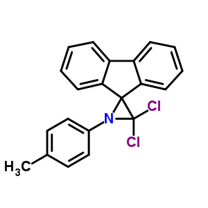 Spiro[aziridine-2,9-[9h]fluorene], 3,3-dichloro-1-(4-methylphenyl)- Structure,65161-87-7Structure