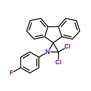 Spiro[aziridine-2,9-[9h]fluorene],3,3-dichloro-1-(4-fluorophenyl)- Structure,65161-90-2Structure