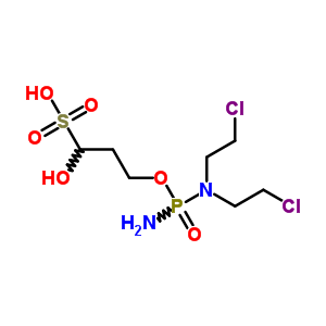 3-[Amino-[bis(2-chloroethyl)amino]phosphoryl]oxy-1-hydroxy-propane-1-sulfonic acid Structure,65263-75-4Structure