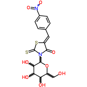 4-Thiazolidinone, 3-b-d-glucopyranosyl-5-[(4-nitrophenyl)methylene]-2-thioxo- Structure,65562-44-9Structure