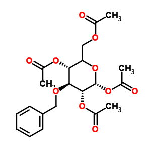 (5Xi)-1,2,4,6-四-O-乙?；?3-O-芐基-alpha-D-木糖基-吡喃己糖結(jié)構(gòu)式_65827-58-9結(jié)構(gòu)式