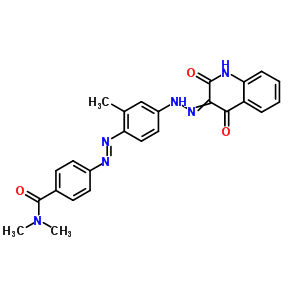 4-((E)-{4-[(e)-(2,4-二羥基喹啉-3-基)二氮雜烯]-2-甲基苯基}二氮雜烯)-N,N-二甲基苯甲酰胺結(jié)構(gòu)式_6629-27-2結(jié)構(gòu)式