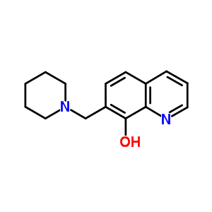 7-(1-哌啶基甲基)-8-羥基喹啉結構式_6632-09-3結構式