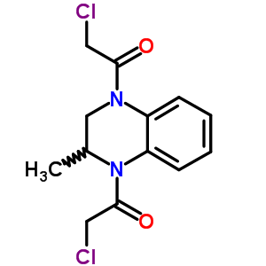 (7CI,8CI,9CI)-1,4-雙(氯乙酰基)-1,2,3,4-四氫-2-甲基-喹噁啉結構式_6699-47-4結構式