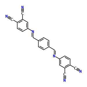 4-[[4-[(3,4-Dicyanophenyl)iminomethyl]phenyl]methylideneamino]benzene-1,2-dicarbonitrile Structure,66992-05-0Structure