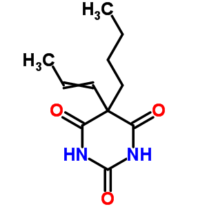 5-Butyl-5-(1-propenyl)barbituric acid Structure,67050-58-2Structure