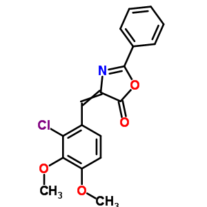 5(4H)-oxazolone,4-[(2-chloro-3,4-dimethoxyphenyl)methylene]-2-phenyl- Structure,6831-50-1Structure