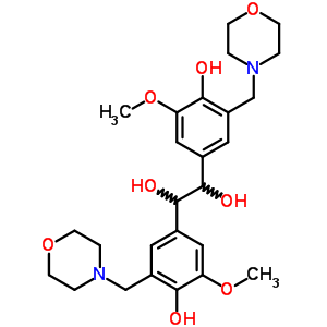 1,2-Bis(4-hydroxy-3-methoxy-5-(4-morpholinylmethyl)phenyl)-1,2-ethanediol Structure,6945-28-4Structure