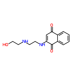 2-[2-(2-Hydroxyethylamino)ethylamino]naphthalene-1,4-dione Structure,69895-73-4Structure