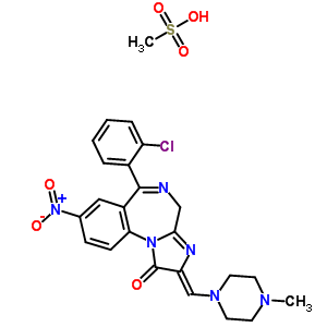 甲磺酸氯普唑侖結(jié)構(gòu)式_70111-54-5結(jié)構(gòu)式