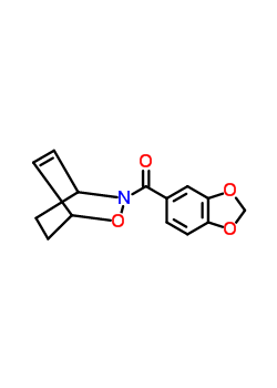 3-(1,3-Benzodioxol-5-ylcarbonyl)-2-oxa-3-azabicyclo[2.2.2]oct-5-ene Structure,70156-95-5Structure