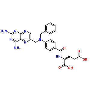 L-glutamic acid,n-[4-[[(2,4-diamino-6-pteridinyl)methyl](phenylmethyl)amino]benzoyl]- Structure,70280-73-8Structure