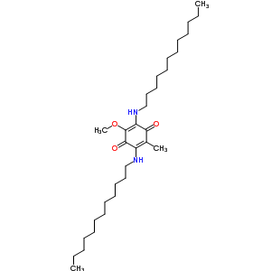 2,5-Cyclohexadiene-1,4-dione, 2, 5-bis(dodecylamino)-3-methoxy-6-methyl- Structure,70960-80-4Structure