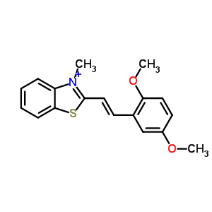 2-[(E)-2-(2,5-dimethoxyphenyl)ethenyl]-3-methyl-benzothiazole Structure,71015-37-7Structure