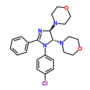 4-[(4R,5r)-3-(4-chlorophenyl)-5-morpholin-4-yl-2-phenyl-4,5-dihydroimidazol-4-yl]morpholine Structure,72483-48-8Structure