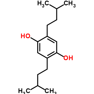 2,5-Bis(3-methylbutyl)benzene-1,4-diol Structure,729-36-2Structure