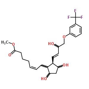 甲基(Z)-7-[(2R)-3,5-二羥基-2-[(E)-3-羥基-4-[3-(三氟甲基)苯氧基]丁-1-烯基]環(huán)戊基]庚-5-烯酸酯結(jié)構(gòu)式_73275-76-0結(jié)構(gòu)式