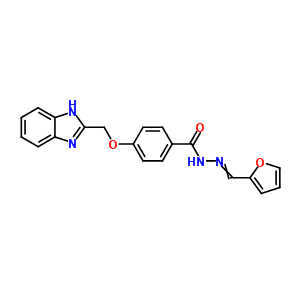 4-(1H-benzimidazol-2-ylmethoxy)-n-[(1e)-2-furylmethylene]benzohydrazide Structure,73418-63-0Structure