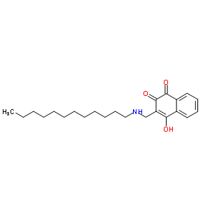 3-[(Dodecylamino)methyl]-4-hydroxy-naphthalene-1,2-dione Structure,74227-89-7Structure