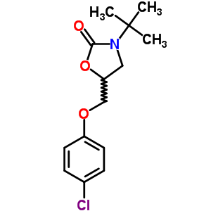 5-[(4-Chlorophenoxy)methyl]-3-tert-butyl-oxazolidin-2-one Structure,74659-99-7Structure