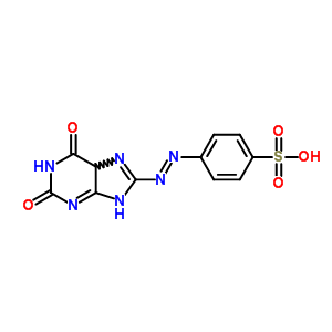 4-[(2,6-Dioxo-5,9-dihydropurin-8-yl)diazenyl]benzenesulfonic acid Structure,75056-38-1Structure