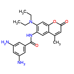 3,5-Diamino-n-(7-(diethylamino)-4-methyl-2-oxo-2h-chromen-6-yl)benzamideStructure,7509-73-1Structure 3,5-Diamino-n-(7-(diethylamino)-4-methyl-2-oxo-2h-chromen-6-yl)benzamide Structure,7509-73-1Structure