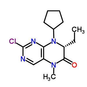 (R)-2-chloro-8-cyclopentyl-7-ethyl-5-methyl-7,8-dihydropteridin-6(5h)-one Structure,755039-55-5Structure