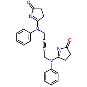 5-[4-[(5-Oxo-3,4-dihydropyrrol-2-yl)-phenyl-amino]but-2-ynyl-phenyl-amino]-3,4-dihydropyrrol-2-one Structure,75812-70-3Structure