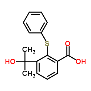 3-(2-Hydroxypropan-2-yl)-2-phenylsulfanyl-benzoic acid Structure,75893-91-3Structure