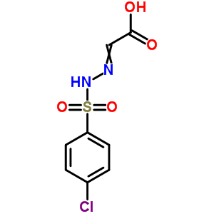 2-[(4-Chlorophenyl)sulfonylhydrazinylidene]acetic acid Structure,75968-20-6Structure