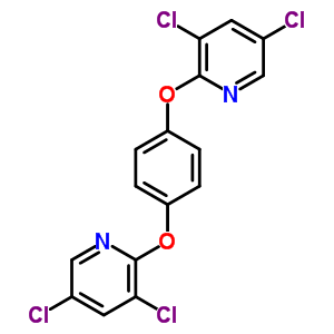 3,5-Dichloro-2-[4-[(3,5-dichloro-2-pyridyl)oxy]phenoxy]pyridine Structure,76150-91-9Structure