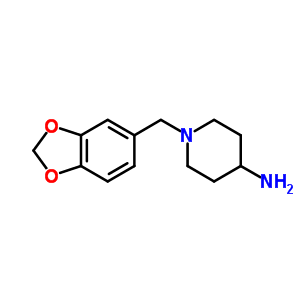 1-Benzo[1,3]dioxol-5-ylmethyl-piperidin-4-ylamine Structure,76167-58-3Structure