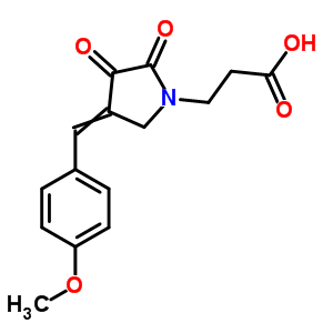 3-[4-[(4-Methoxyphenyl)methylidene]-2,3-dioxo-pyrrolidin-1-yl]propanoic acid Structure,76628-84-7Structure