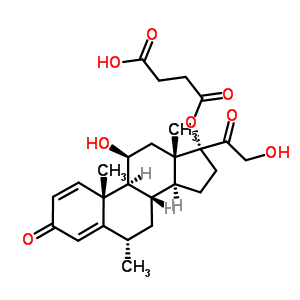 4-[[(6S,8S,9S,10R,11S,13S,14S,17R)-11-羥基-17-(2-羥基乙?；?-6,10,13-三甲基-3-氧代-7,8,9,11,12,14,15,16-八氫-6H-環(huán)戊并[a]菲-17-基]氧基]-4-氧代丁酸結(jié)構(gòu)式_77074-42-1結(jié)構(gòu)式