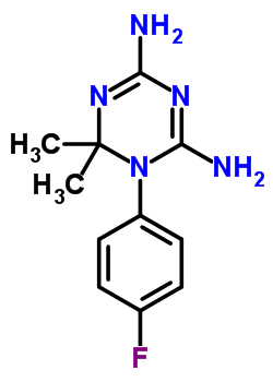 1-(4-Fluorophenyl)-6,6-dimethyl-1,3,5-triazine-2,4-diamine Structure,77113-85-0Structure