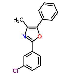 2-(3-Chlorophenyl)-4-methyl-5-phenyl-1,3-oxazole Structure,77876-76-7Structure