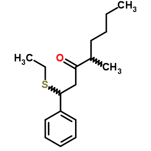 3-Octanone,1-(ethylthio)-4-methyl-1-phenyl- Structure,77921-33-6Structure