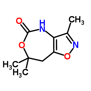 (9ci)-7,8-二氫-3,7,7-三甲基-異噁唑并[4,5-d][1,3]噁氮雜革-5(4h)-酮結(jié)構(gòu)式_77931-65-8結(jié)構(gòu)式