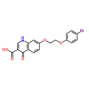 7-[2-(4-Bromophenoxy)ethoxy]-4-oxo-1h-quinoline-3-carboxylic acid Structure,78105-16-5Structure