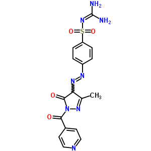 2-[4-[[3-Methyl-5-oxo-1-(pyridine-4-carbonyl)-4h-pyrazol-4-yl]diazenyl]phenyl]sulfonylguanidine Structure,78503-90-9Structure