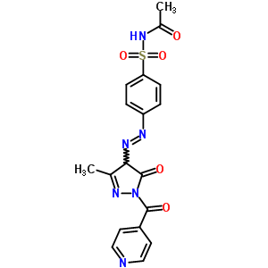 N-((4-((E)-(1-異煙酰基-3-甲基-5-氧代-4,5-二氫-1H-吡唑-4-基)二氮雜烯)苯基)磺?；?乙酰胺結(jié)構(gòu)式_78503-91-0結(jié)構(gòu)式