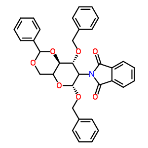 Benzyl 2-deoxy-2-phthalimido-4,6-o-benzylidene-3-o-benzyl-beta-d-glucopyranoside Structure,80035-34-3Structure