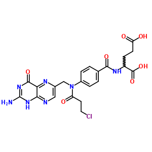 (9CI)-N-[4-[[(2-氨基-1,4-二氫-4-氧代-6-蝶啶yl)甲基](3-氯-1-氧代丙基)氨基]苯甲酰基]-L-谷氨酸結(jié)構(gòu)式_80402-33-1結(jié)構(gòu)式