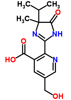 3-Pyridinecarboxylic acid, 2-[4,5-dihydro-4-methyl-4-(1-methylethyl)-5-oxo-1H-imidazol-2-yl]-5-(hydroxymethyl)- Structure,81335-78-6Structure