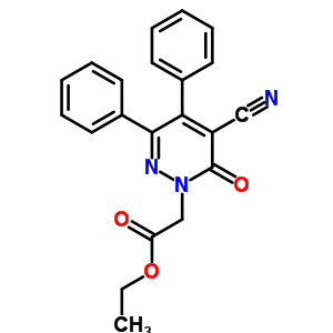 1(6H)-pyridazineacetic acid, 5-cyano-6-oxo-3,4-diphenyl-, ethyl ester Structure,82232-20-0Structure