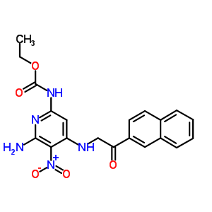 n-[6-氨基-4-[(2-萘-2-基-2-氧代-乙基)氨基]-5-硝基-吡啶-2-基]氨基甲酸乙酯結構式_83269-06-1結構式