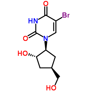 5-Bromo-1-[(1s,2s,4r)-2-hydroxy-4-(hydroxymethyl)cyclopentyl]pyrimidine-2,4-dione Structure,83983-96-4Structure